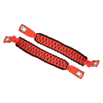 Fishbone Offroad | Paracord Grab Handles for A Pillar Sound Bar 07-18 Wrangler JK Red Fishbone Offroad | FB55285