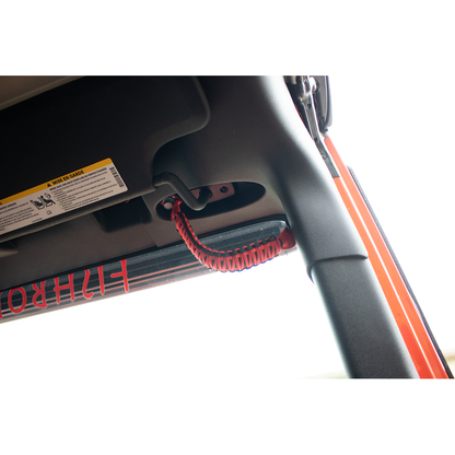 Fishbone Offroad | Paracord Grab Handles for A Pillar Sound Bar 07-18 Wrangler JK Red Fishbone Offroad | FB55285
