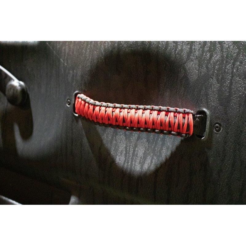 Fishbone Offroad | Wrangler Paracord Door Handles Black/Red for 97-06 Jeep Wrangler Fishbone | FB55287