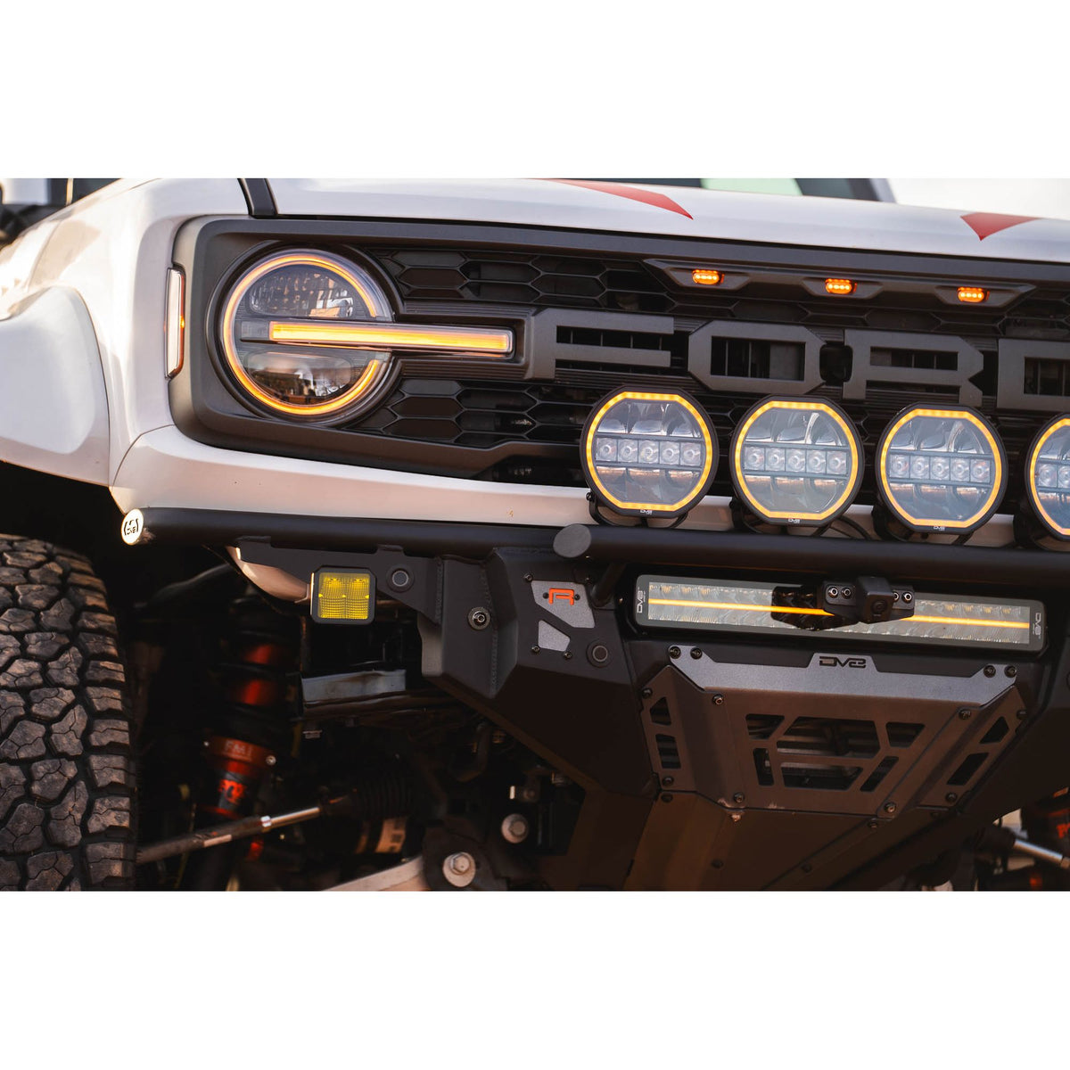 DV8 OFF-ROAD FBFR-02 DV8 Offroad FBFR-02 Bronco Raptor Tube Front Bumper for Ford Bronco