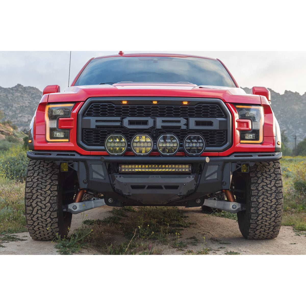 DV8 OFF-ROAD | 2017 2020 Ford F 150 Raptor Tube Front Bumper  | FBFR1-01