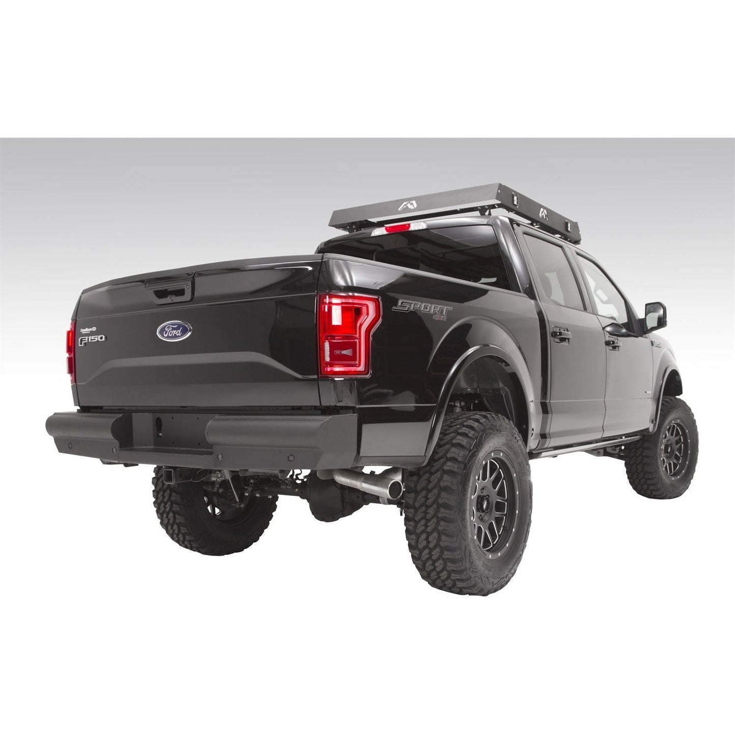 Fab Fours Elite Rear Bumper 2 Stage Black Powder Coated l FF09-U1750-1