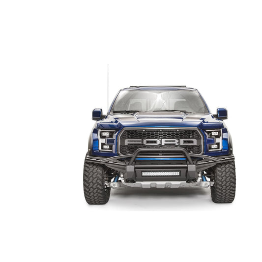 Fab Fours Aero Front Bumper 2 Stage Black Powder Coated w/Pre-Runner Guard l FF17-D4372-1