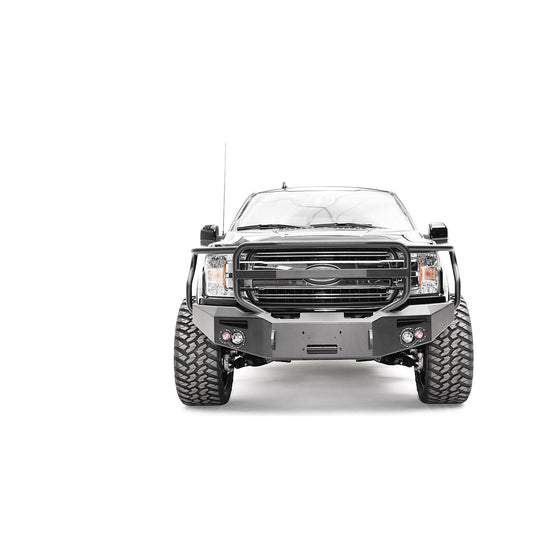 Fab Fours Premium Winch Front Bumper 2 Stage Black Powder Coated w/Full Guard l FF18-H4550-1