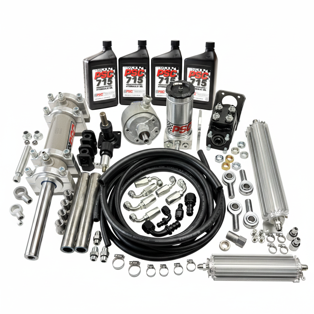 PSC Full Hydraulic Steering Kit - GM V8 (1980+) - SP1200 Pump - Type II Bracket - product image 1