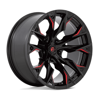 FUEL D823 FLAME Gloss Black Mill W/ Candy Red