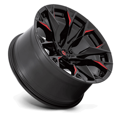 FUEL D823 FLAME Gloss Black Mill W/ Candy Red
