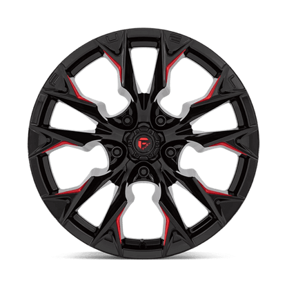 FUEL D823 FLAME Gloss Black Mill W/ Candy Red