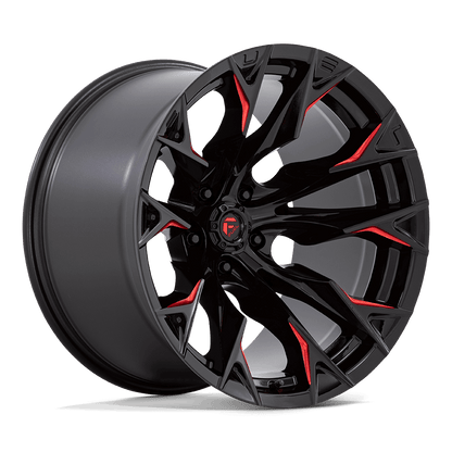 FUEL D823 FLAME Gloss Black Mill W/ Candy Red