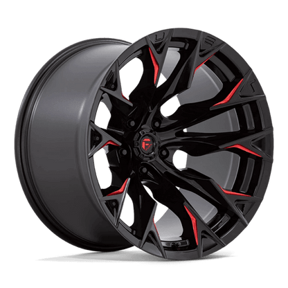 FUEL D823 FLAME Gloss Black Mill W/ Candy Red
