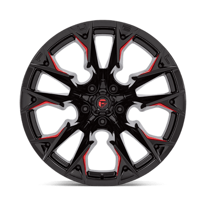 FUEL D823 FLAME Gloss Black Mill W/ Candy Red