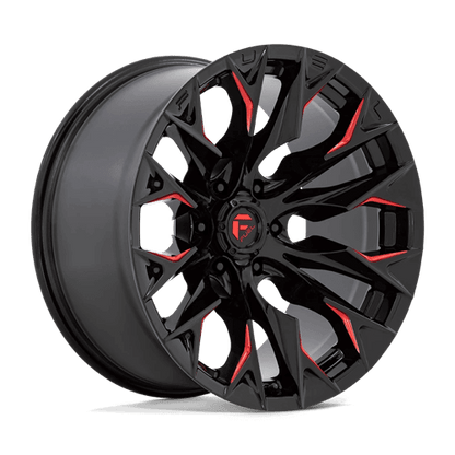 FUEL D823 FLAME Gloss Black Mill W/ Candy Red
