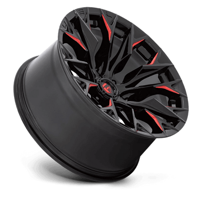 FUEL D823 FLAME Gloss Black Mill W/ Candy Red