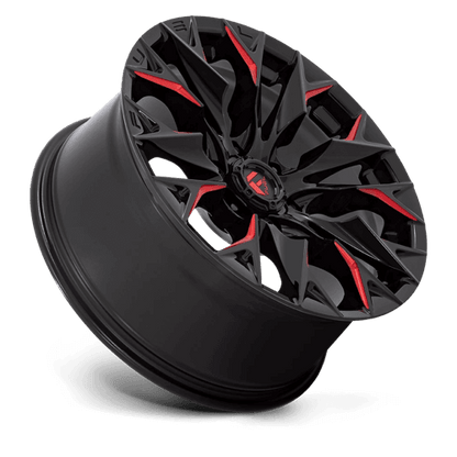 FUEL D823 FLAME Gloss Black Mill W/ Candy Red