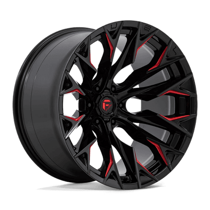 FUEL D823 FLAME Gloss Black Mill W/ Candy Red