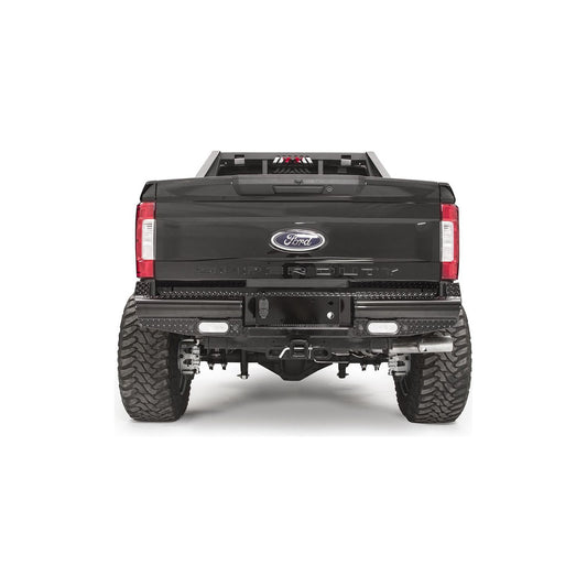 Fab Fours Black Steel Ranch Rear Bumper 2 Stage Black Powder Coated l FS17-T4150-1