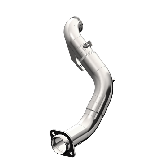 MBRP | 4 Inch Turbo Down Pipe For 15-16 Ford 6.7L Powerstroke Non Cab and Chassis Only T409 Stainless Steel EO Num. D-763-1  | FS9CA460