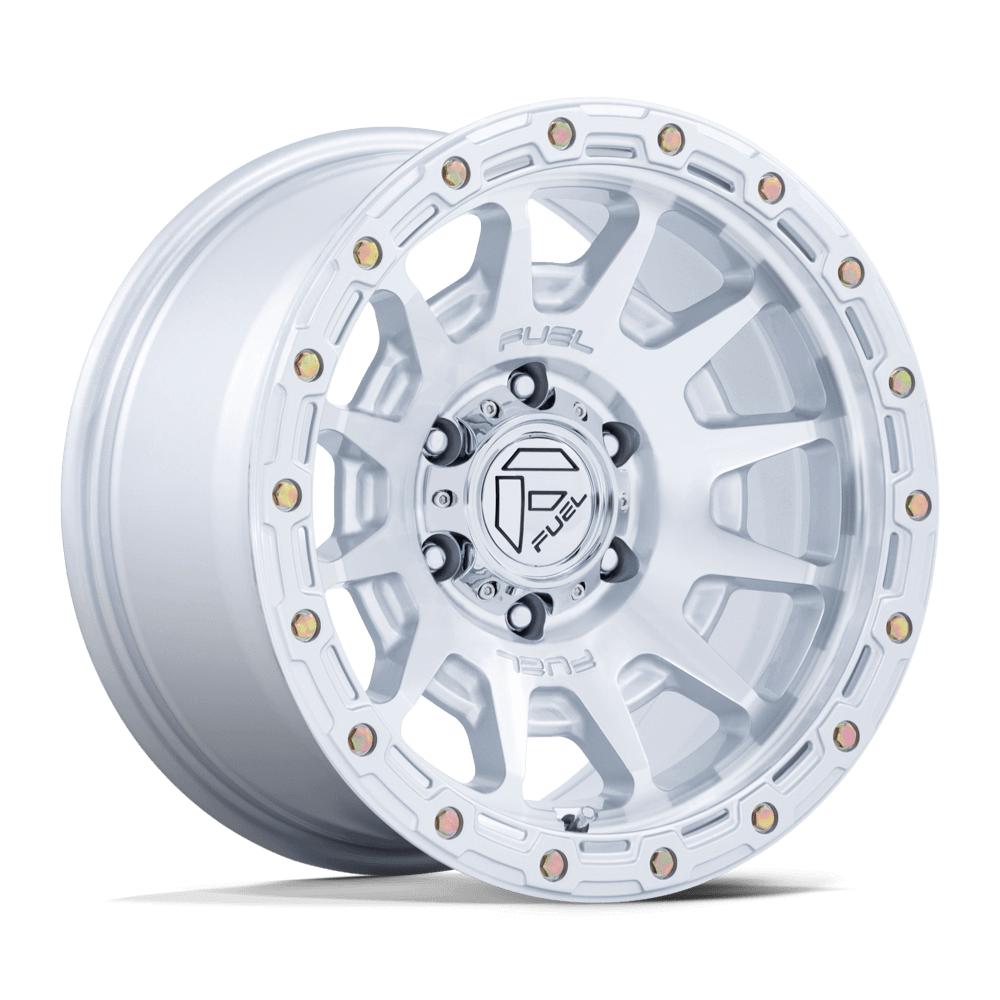 FUEL FC884 FORTRESS Gloss Silver W/ Machined Face