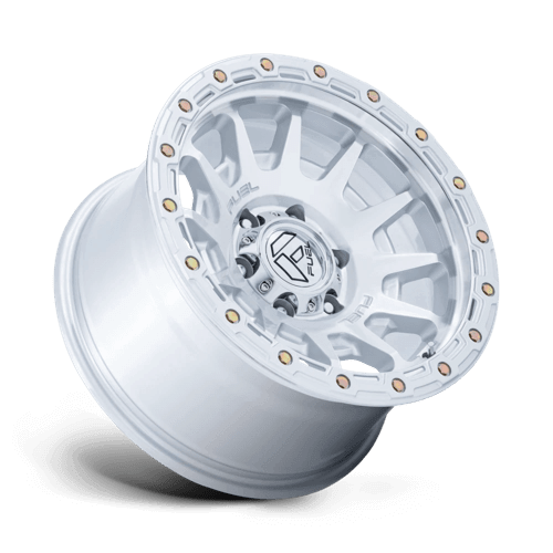 FUEL FC884 FORTRESS Gloss Silver W/ Machined Face
