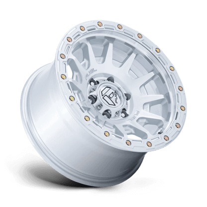 FUEL FC884 FORTRESS Gloss Silver W/ Machined Face