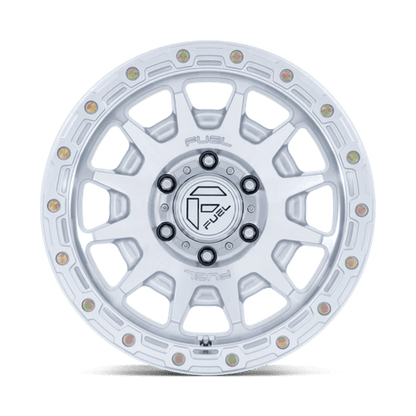 FUEL FC884 FORTRESS Gloss Silver W/ Machined Face