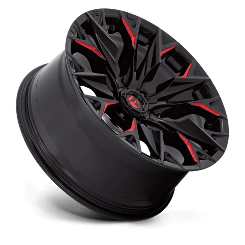 FUEL D823 FLAME Gloss Black Mill W/ Candy Red