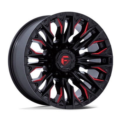 FUEL D823 FLAME Gloss Black Mill W/ Candy Red