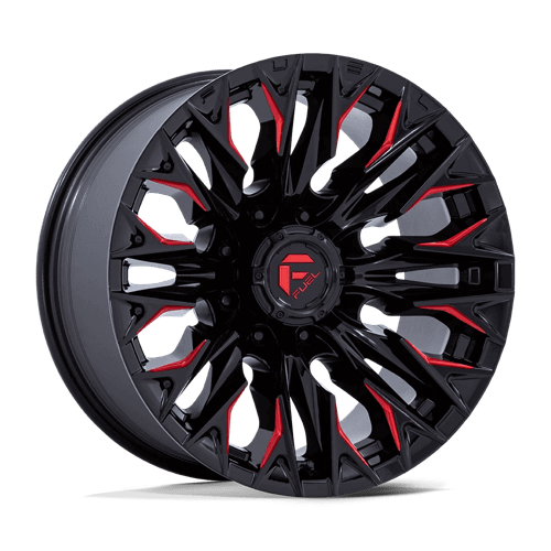 FUEL D823 FLAME Gloss Black Mill W/ Candy Red