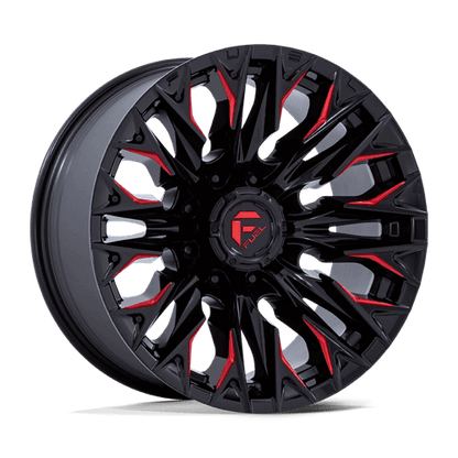 FUEL D823 FLAME Gloss Black Mill W/ Candy Red