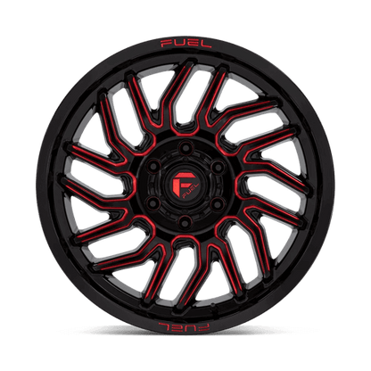 FUEL D808 HURRICANE Gloss Black Milled Red Tint