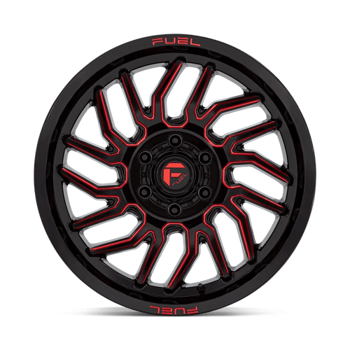 FUEL D808 HURRICANE Gloss Black Milled Red Tint