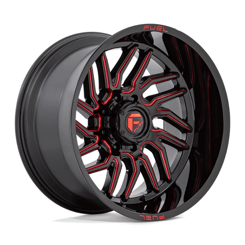 FUEL D808 HURRICANE Gloss Black Milled Red Tint