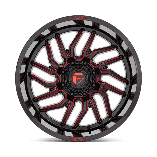 FUEL D808 HURRICANE Gloss Black Milled Red Tint