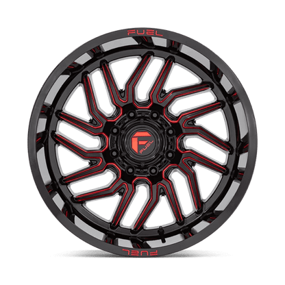 FUEL D808 HURRICANE Gloss Black Milled Red Tint