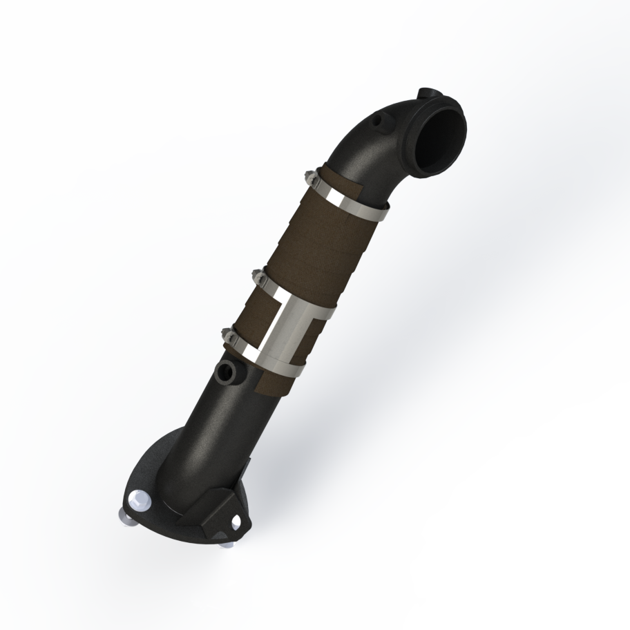 MBRP | 3 Inch Turbo Charger Down Pipe For 15-16 Silverado/Sierra Duramax 2500/3500 Carb EO Num. D-763-2  | GMCA428