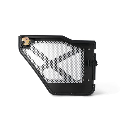 DV8 OFF-ROAD | 2018 2025 Jeep Gladiator JT WranglerJLU Rear Half Doors With Alum Mesh  | HDJL-01R