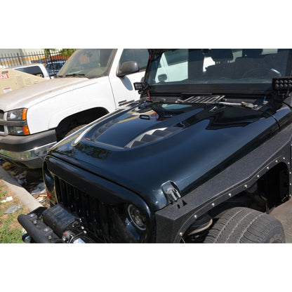 DV8 OFF-ROAD | 2007 2018 Jeep Wrangler JK JKU 10Th Anniversary Hood  | HDMB07-TA