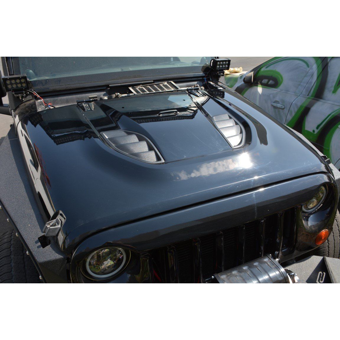 DV8 OFF-ROAD | 2007 2018 Jeep Wrangler JK JKU 10Th Anniversary Hood  | HDMB07-TA