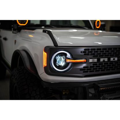DV8 OFF-ROAD | 2021 2025 Ford Bronco Black Headlights  | HLCBR-01