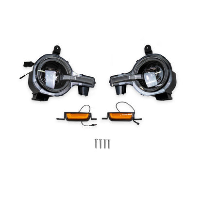 DV8 OFF-ROAD | 2021 2025 Ford Bronco Black Headlights  | HLCBR-01