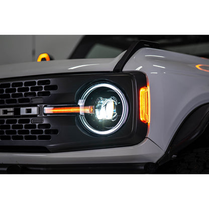 DV8 OFF-ROAD | 2021 2025 Ford Bronco Black Headlights  | HLCBR-01