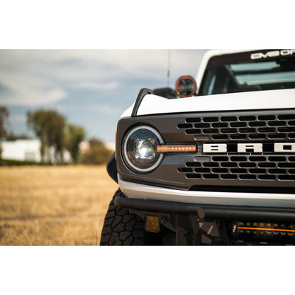 DV8 OFF-ROAD | 2021 2025 Ford Bronco Black Headlights  | HLCBR-01