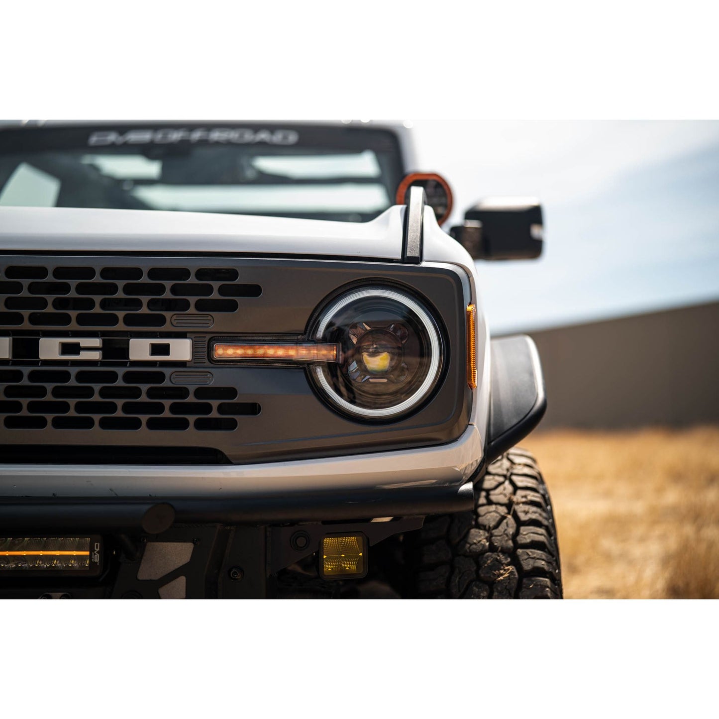 DV8 OFF-ROAD | 2021 2025 Ford Bronco Black Headlights  | HLCBR-01