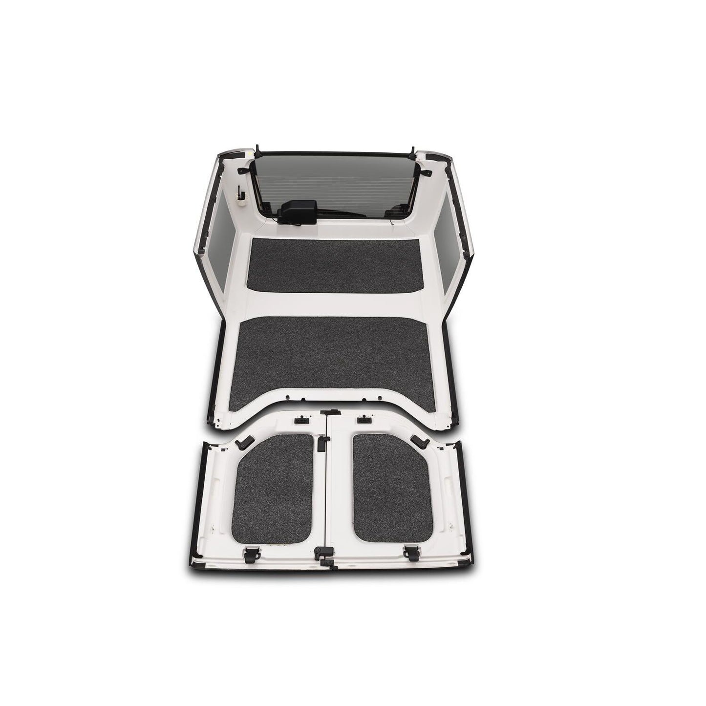 BedRug Jeep Headliner 07-10 JK Unlimited 4 door Headliner Kit 4 pc. Kit Intended For Hard Top Bed Liner - Charcoal (HLJK074DRK)