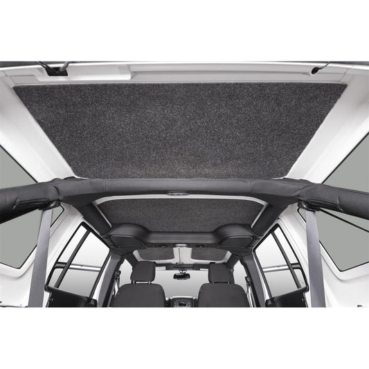 BedRug Jeep Headliner 11-18 JK 2 door Headliner Kit 4 pc. Kit Intended For Hard Top Bed Liner - Charcoal (HLJK112DRK) installed inside vehicle.