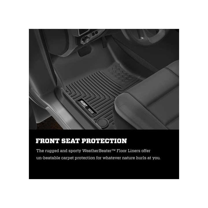 Husky Liners | Weatherbeater Front & 2nd Seat Floor Liners For 2009-2024 Ram 1500/2500/3500 Husky Liners | 99001 in vehicle