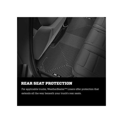 Husky Liners | Weatherbeater Front & 2nd Seat Floor Liners For 2009-2024 Ram 1500/2500/3500 Husky Liners | 99001 rear seat protection image.