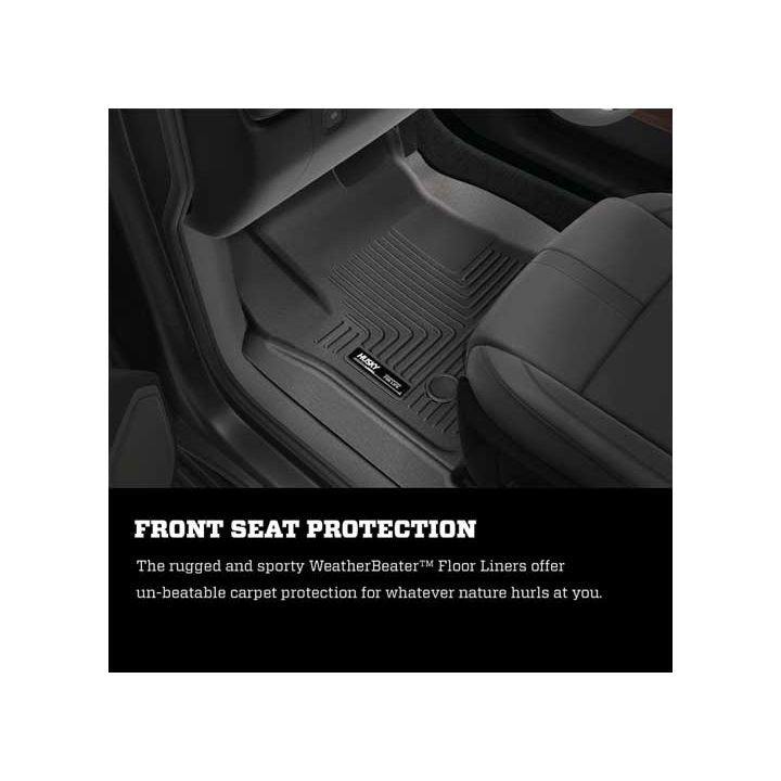 Husky Liners | Weatherbeater 2nd Seat Floor Liner For 2018-2026 Jeep Wrangler JL 4 Door Husky Liners | 14041 front seat protection
