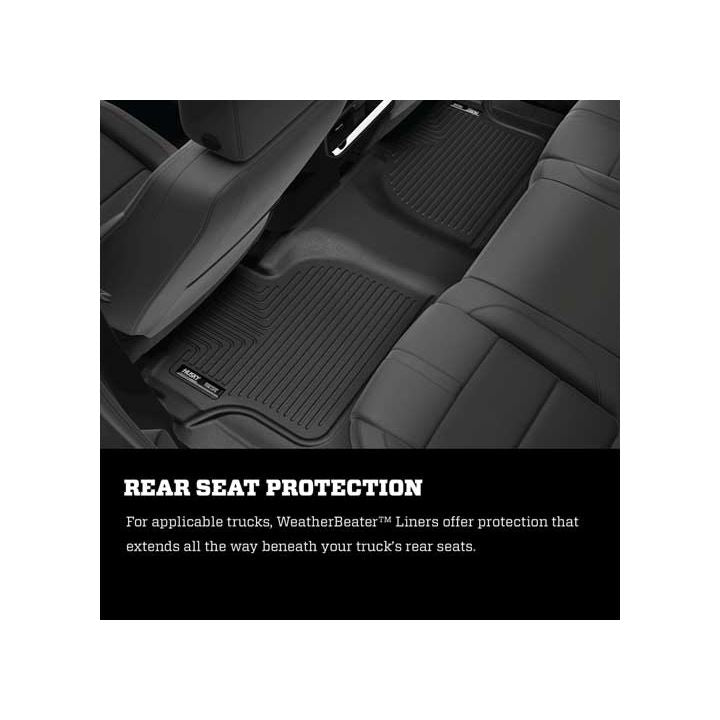 Husky Liners | Weatherbeater 2nd Seat Floor Liner For 2018-2026 Jeep Wrangler JL 4 Door Husky Liners | 14041 rear seat protection