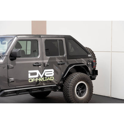 DV8 OFF-ROAD | 2018 2025 Jeep Wrangler JLU 4 Door Razor Series Fastback Hard Top  | HTJL02-B